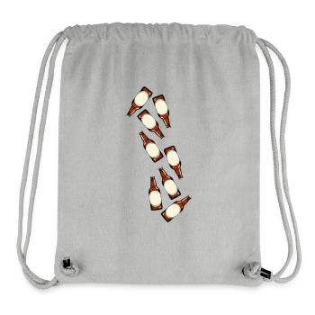 Bierflasche Bier - Stanley/Stella recycelter Gym Bag - Grau meliert - Vorne