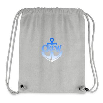 Anchor Crew Nautical Emblem - Stanley/Stella Recycled Gym Bag - heather grey - Front