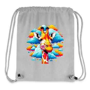 Giraffe with head in cloud clouds - Stanley/Stella Recycled Gym Bag - heather grey - Front