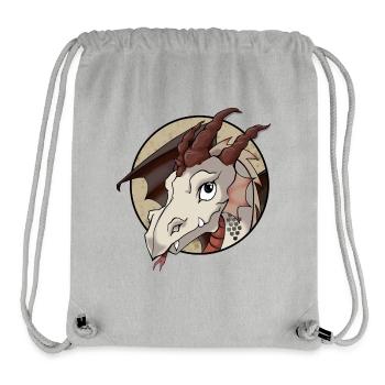 Dragon mignon - Sac à cordon recyclé Stanley/Stella - gris chiné - Devant