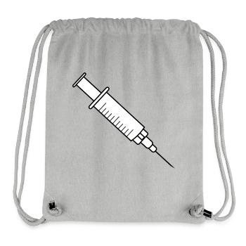 Impfspritze mit Medikamenten und Nadel - Stanley/Stella recycelter Gym Bag - Grau meliert - Vorne