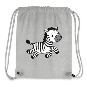 Zebra - Stanley/Stella Recycled Gym Bag - heather grey - Front