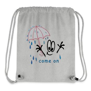 Pluie Temps Bande dessinée - Sac à cordon recyclé Stanley/Stella - gris chiné - Devant