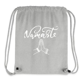 Namaste - Ich grüsse das Licht in uns allen - Stanley/Stella recycelter Gym Bag - Grau meliert - Vorne