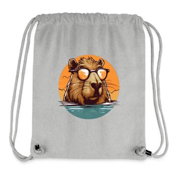 Capybara - Stanley/Stella recycelter Gym Bag - Grau meliert - Vorne