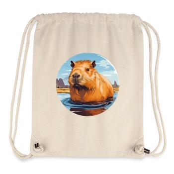 Capybara - Stanley/Stella recycelter Gym Bag - Naturweiß - Vorne