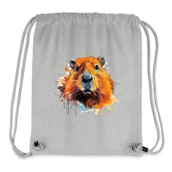 Capybara - Stanley/Stella recycelter Gym Bag - Grau meliert - Vorne