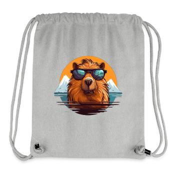 Capybara - Stanley/Stella recycelter Gym Bag - Grau meliert - Vorne