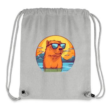 Capybara - Stanley/Stella recycelter Gym Bag - Grau meliert - Vorne