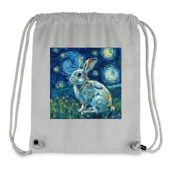 Hare, Rabbit, Animal, Van Gogh, Starry Night - Stanley/Stella Recycled Gym Bag - heather grey - Front