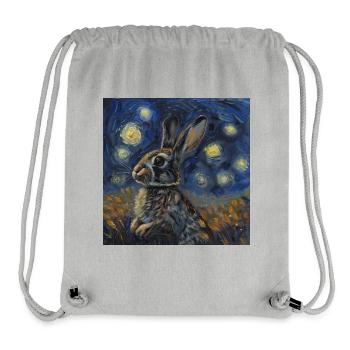 Hare, Rabbit, Animal, Van Gogh, Starry Night - Stanley/Stella Recycled Gym Bag - heather grey - Front