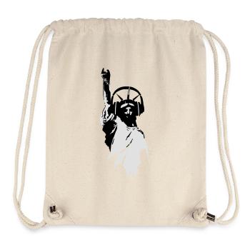 DJane Lady Liberty mit Kopfhörer - Stanley/Stella recycelter Gym Bag - Naturweiß - Vorne
