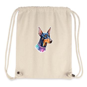 Dobermann Wasserfarben - Stanley/Stella recycelter Gym Bag - Naturweiß - Vorne