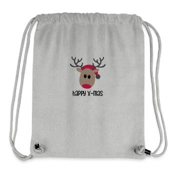Happy Christmas - Stanley/Stella recycelter Gym Bag - Grau meliert - Vorne