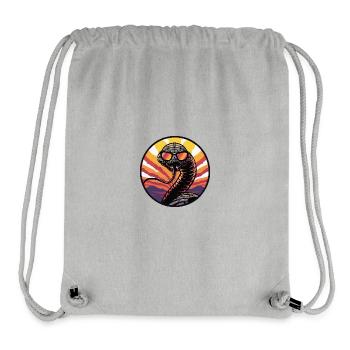 Serpent Cobra Bande Dessinée Cool Été - Sac à cordon recyclé Stanley/Stella - gris chiné - Devant