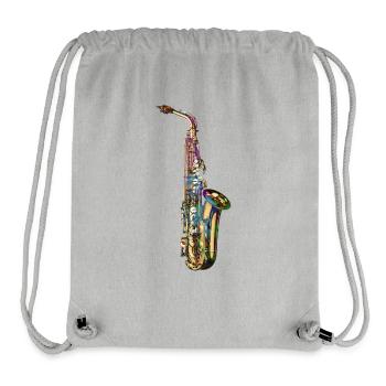 Saxofon - Stanley/Stella recycelter Gym Bag - Grau meliert - Vorne