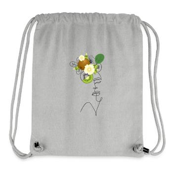 Lady Kiwi - Lineart - Stanley/Stella Recycled Gym Bag - heather grey - Front