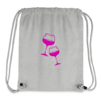 Wine glass red wine icon - Stanley/Stella Recycled Gym Bag - heather grey - Front