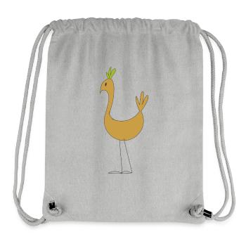 Stylized bird - Stanley/Stella Recycled Gym Bag - heather grey - Front