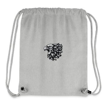 Adler Kopf Schwarz Weiß - Stanley/Stella recycelter Gym Bag - Grau meliert - Vorne
