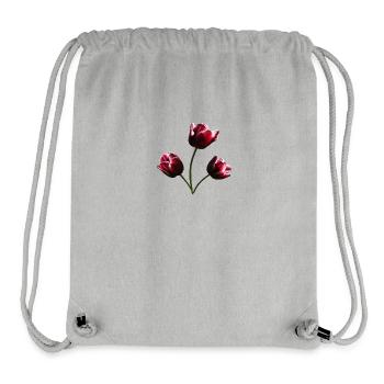 Tulipes bordeaux tulipe - Sac à cordon recyclé Stanley/Stella - gris chiné - Devant