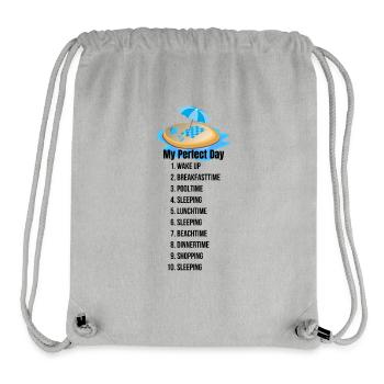 Mein Perfekter Tag mit Urlaubsmotiv - Stanley/Stella recycelter Gym Bag - Grau meliert - Vorne