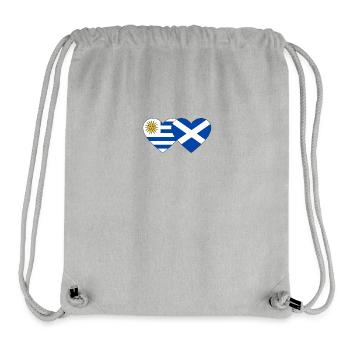 Uruguay Schottland Herz Flagge - Stanley/Stella recycelter Gym Bag - Grau meliert - Vorne