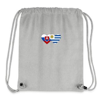 Slowakei Uruguay Herz Flagge - Stanley/Stella recycelter Gym Bag - Grau meliert - Vorne