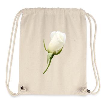 fleur blanche rose blanche - Sac à cordon recyclé Stanley/Stella - blanc naturel - Devant