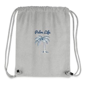 Palm Life Tropical Beach Design Minimal d’été - Sac à cordon recyclé Stanley/Stella - gris chiné - Devant