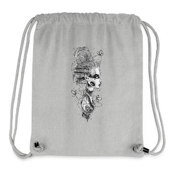 Sweet Macabre in black and white - Stanley/Stella Recycled Gym Bag - heather grey - Front