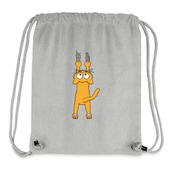 Orange cat - Stanley/Stella Recycled Gym Bag - heather grey - Front