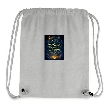 Glauben und Träumen - Stanley/Stella recycelter Gym Bag - Grau meliert - Vorne