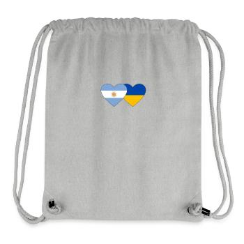Argentinien Ukraine Flagge Herz - Stanley/Stella recycelter Gym Bag - Grau meliert - Vorne