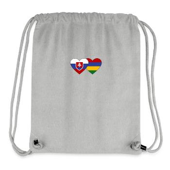 Slowakei Mauritius Flagge Herz - Stanley/Stella recycelter Gym Bag - Grau meliert - Vorne