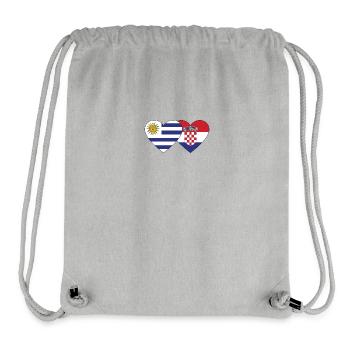 Uruguay Kroatien Herz Flagge - Stanley/Stella recycelter Gym Bag - Grau meliert - Vorne