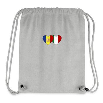 Andorra Italy Flag Heart - Stanley/Stella Recycled Gym Bag - heather grey - Front