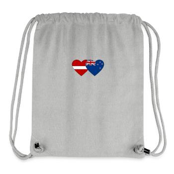 Latvia New Zealand flag - Stanley/Stella Recycled Gym Bag - heather grey - Front
