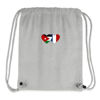 Jordan France Flag Heart - Stanley/Stella Recycled Gym Bag - heather grey - Front