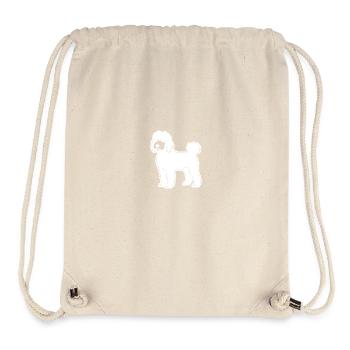 Caniche Chien Silhouette - Sac à cordon recyclé Stanley/Stella - blanc naturel - Devant