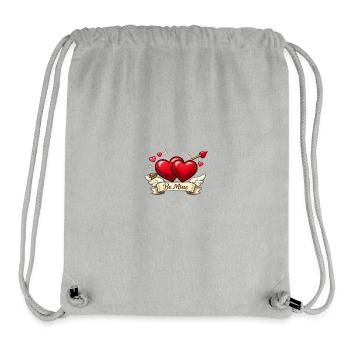 Be Mine: Doppelherzen mit Pfeil - Stanley/Stella recycelter Gym Bag - Grau meliert - Vorne