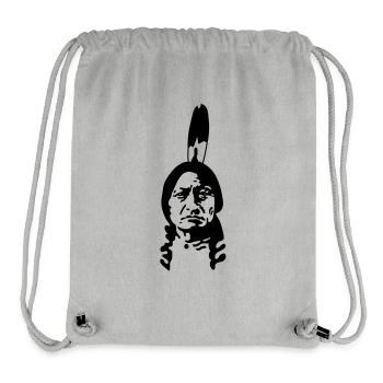 Indianer - Stanley/Stella recycelter Gym Bag - Grau meliert - Vorne