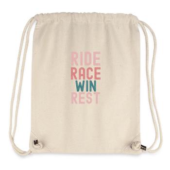 "Radfahren: Eine erfolgreiche Reise" - Stanley/Stella recycelter Gym Bag - Naturweiß - Vorne