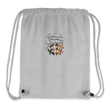 Remember choose kindness child - Stanley/Stella Recycled Gym Bag - heather grey - Front