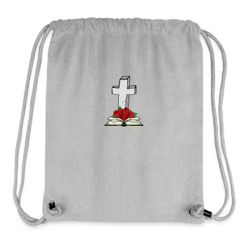 Kreuz Bibel Buch Jesus Gott Auferstehung Tod - Stanley/Stella recycelter Gym Bag - Grau meliert - Vorne