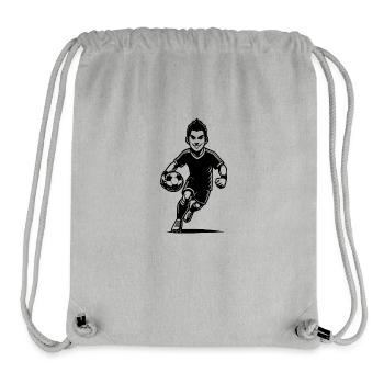 Dynamischer Fussballspieler mit Ball - Stanley/Stella recycelter Gym Bag - Grau meliert - Vorne