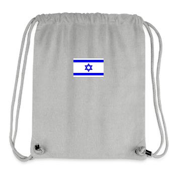 Israël - Sac à cordon recyclé Stanley/Stella - gris chiné - Devant