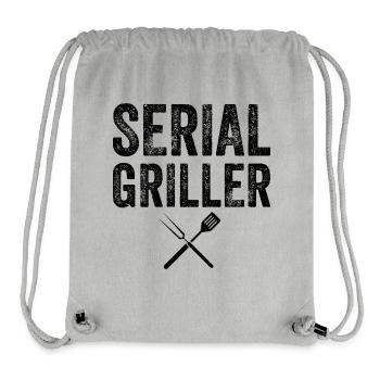 SERIAL GRILLER BBQ GESCHENK black - Stanley/Stella recycelter Gym Bag - Grau meliert - Vorne