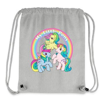 My Little Pony Retro Three Colourful Ponies - Stanley/Stella Recycled Gym Bag - heather grey - Front