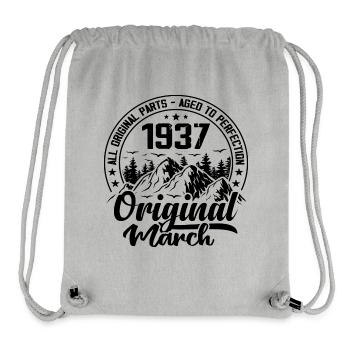 1937 March Original: 87 Years Anniversary Gift - Stanley/Stella Recycled Gym Bag - heather grey - Front